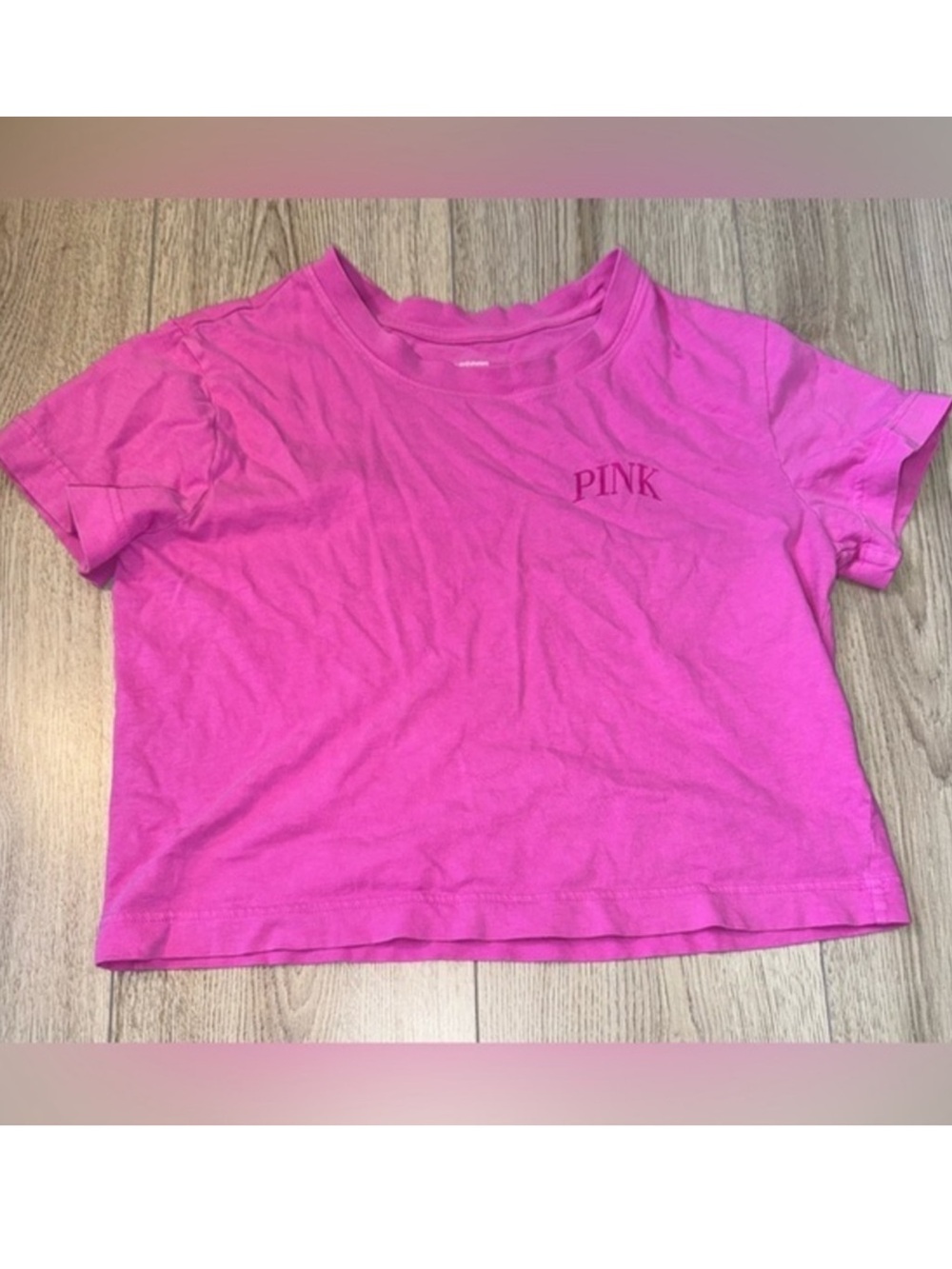 PINK Victoria's Secret pink crop top short sleeve shirt top